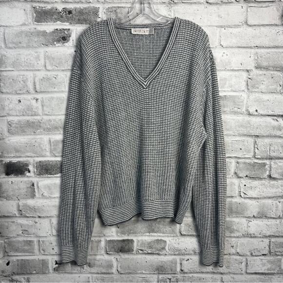 Vintage 90s Jantzen Chunky Rib Knit Oversized V-Neck Pullover Sweater - Picture 6 of 11